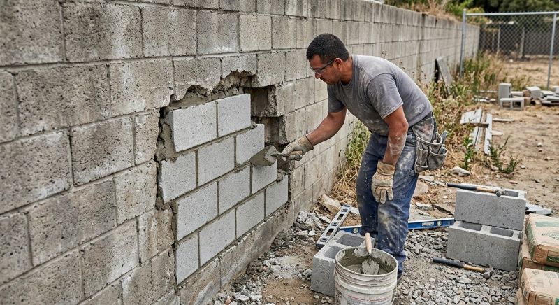 Cement Block Repair in Denver County, CO