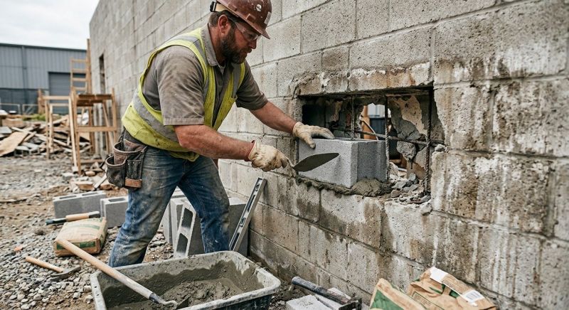 Cinder Block Wall Repair in Evergreen, CO