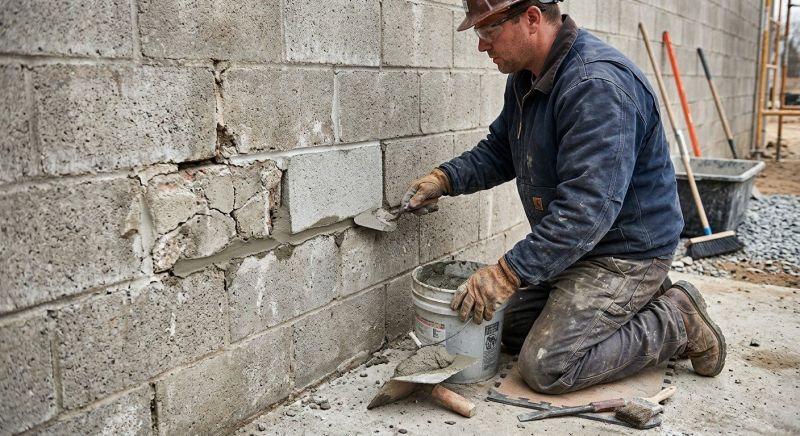 Cinder Block Wall Repair in Wheat Ridge, CO