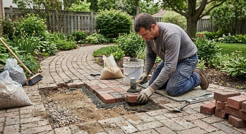 Entryway Brick Repair in Denver County, CO