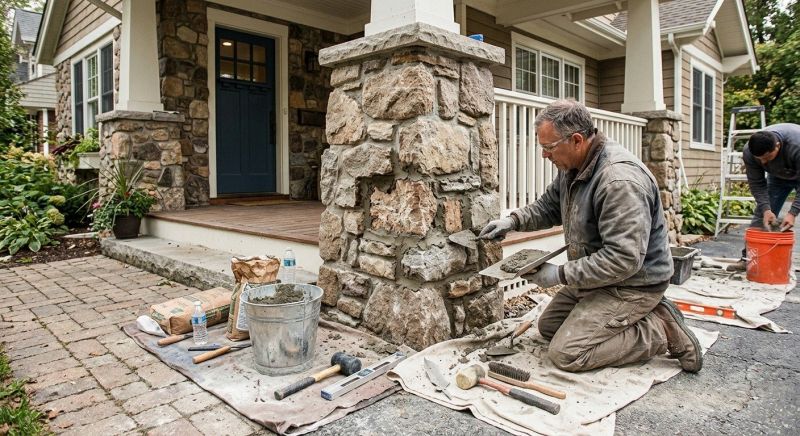 Stone Column Repair in Denver County, CO