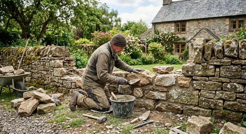 Stone Wall Repair in Brighton, CO