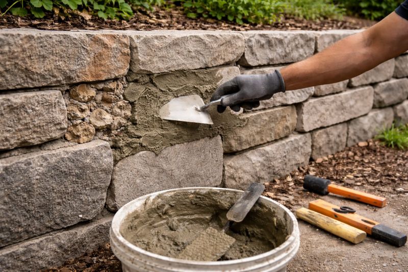 Stone Wall Repair in Parker, CO